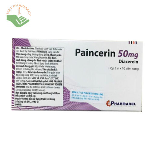 Thuốc Paincerin điều trị các triệu chứng thoái hóa khớp hông hoặc gối