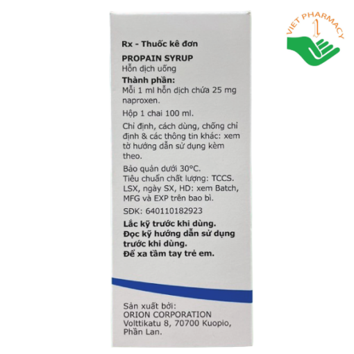 Thuốc Propain Syrup 25mg/ml (Hộp 1 chai 100ml)