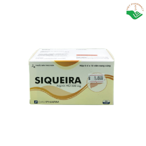 Thuốc Siqueira 500mg - Trị tăng amoniac huyết (Hộp 60 viên nang)