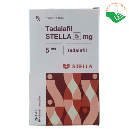 Thuốc Tadalafil 5mg STELLAPHARM (Hộp 3 vỉ x 10 viên)