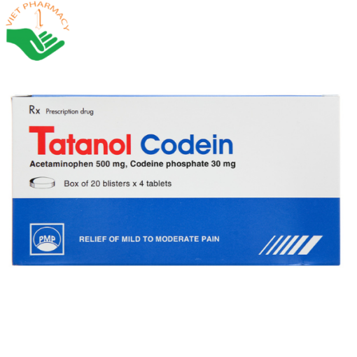 Thuốc Tatanol Codein (20 vỉ x 4 viên)