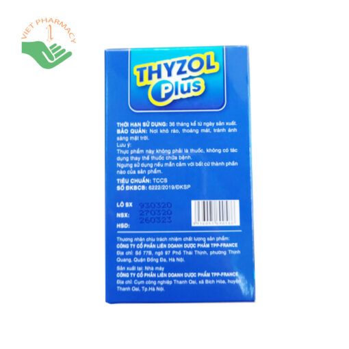 Thuốc Thyzol Plus - Hỗ trợ tăng cường miễn dịch (Hộp 60 viên)