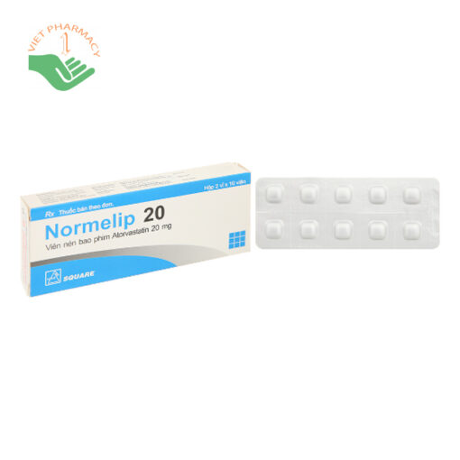 THUỐC TIM MẠCH NORMELIP 20MG, HỘP 20 VIÊN