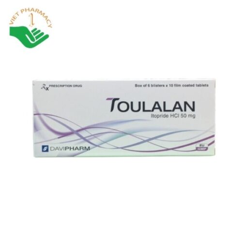 Thuốc Toulalan 50mg Davipharm (Hộp 6 vỉ x 10 viên)