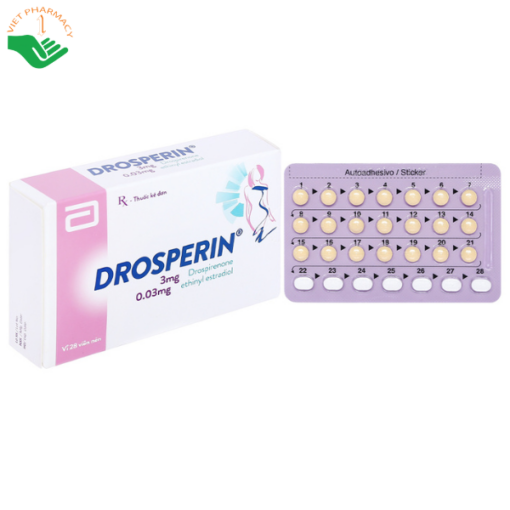 Thuốc tránh thai hằng ngày Drosperin 30 Abbott (1 vỉ x 28 viên)