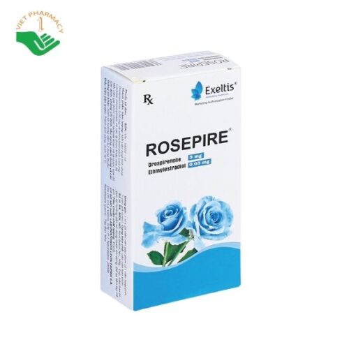 Thuốc tránh thai hàng ngày Rosepire 3mg/0,03mg (Hộp 1 vỉ x 28 viên)