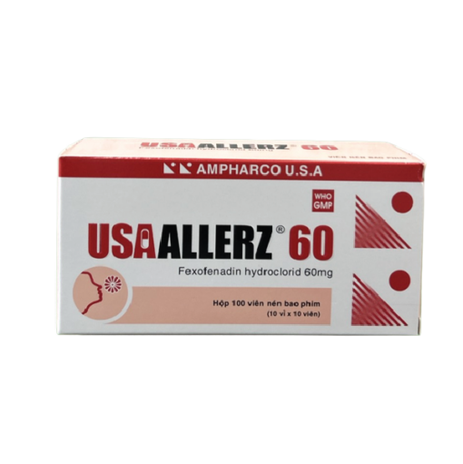 Thuốc kháng dị ứng USAALLERZ 60mg (Hộp 100 viên)