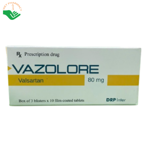 Thuốc điều trị tăng huyết áp nguyên phát Vazolore 80mg