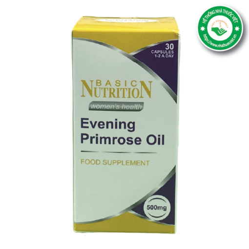 Tinh dầu hoa Anh thảo Evening Primose Oil Basic Nutrition (Hộp 30 viên)