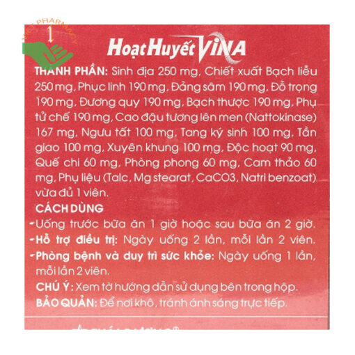 TPCN Hoạt Huyết Vina Thái Dương