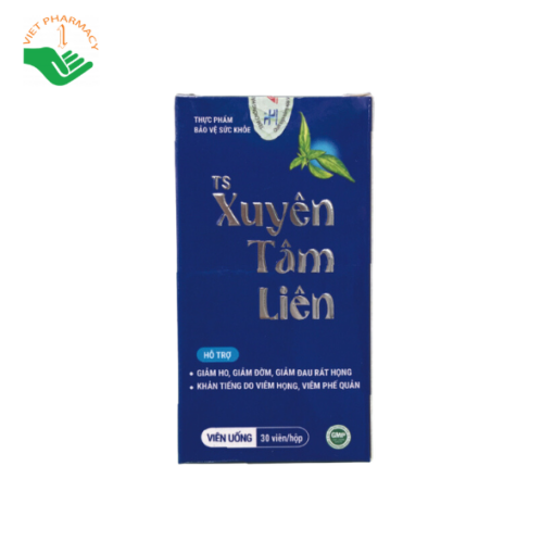 TS Xuyên Tâm Liên - Hỗ trợ giảm ho, giảm đờm, giảm đau rát họng