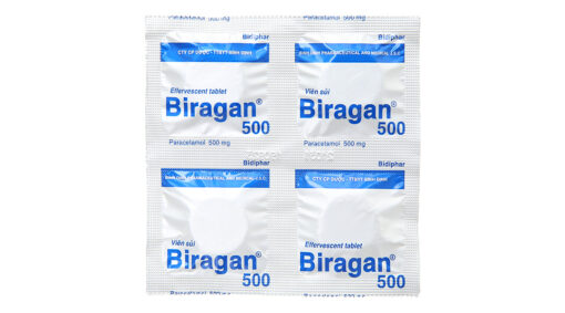 Thuốc Biragan 500mg (Hộp 4 vỉ x 4 viên sủi)