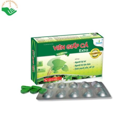 Viên Giấp Cá Extra- Trị bệnh trĩ, ngăn ngừa táo bón