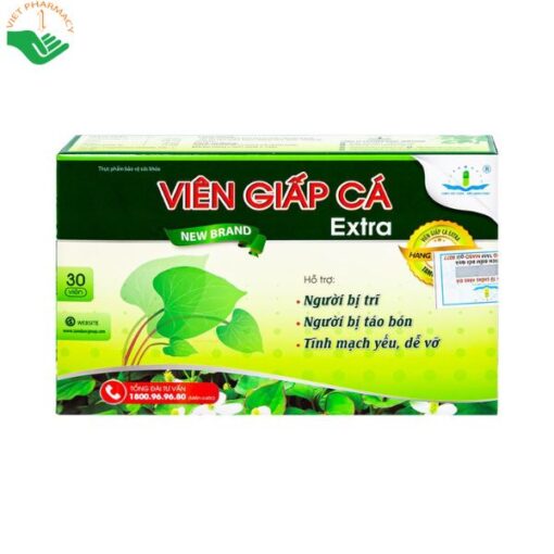 Viên Giấp Cá Extra- Trị bệnh trĩ, ngăn ngừa táo bón