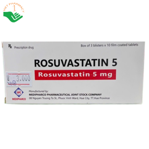 Viên nén bao phim ROSUVASTATIN 5mg