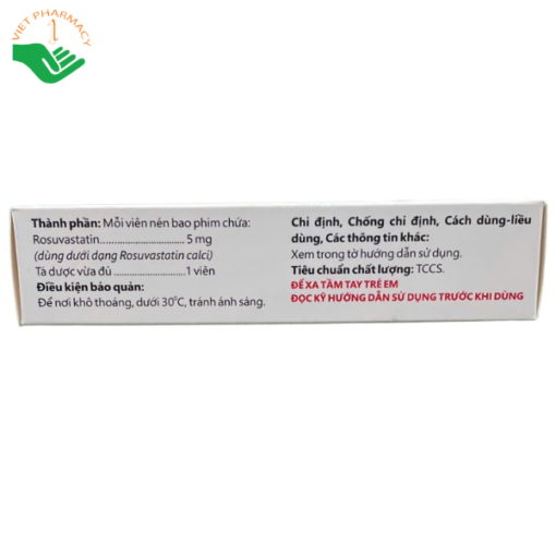 Viên nén bao phim ROSUVASTATIN 5mg