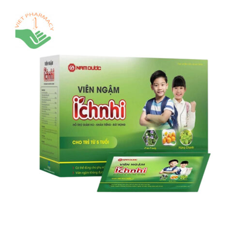 Viên ngậm Ích Nhi hỗ trợ giảm các triệu chứng ho ở trẻ