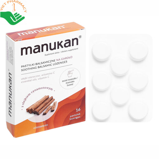 Viên ngậm Manukan Cinnamon hỗ trợ bổ phổi, giảm ho