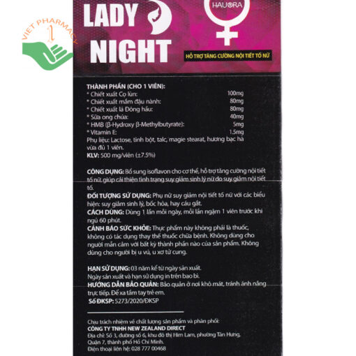 Viên ngậm sinh lý nữ Lady Night