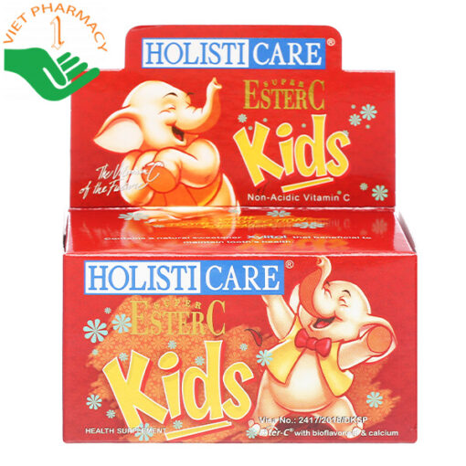 HolistiCare Super Ester C Kids Plus Calcium tăng đề kháng