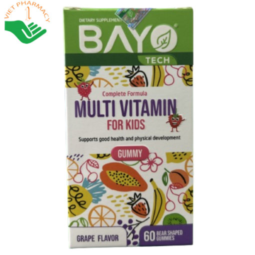 Viên nhai bổ sung vitamin cho trẻ em BayoTech - Multi Vitamins for Kids