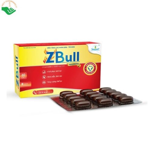 Viên tăng lực nhân sâm, tỏi đen ZBull New Brand M