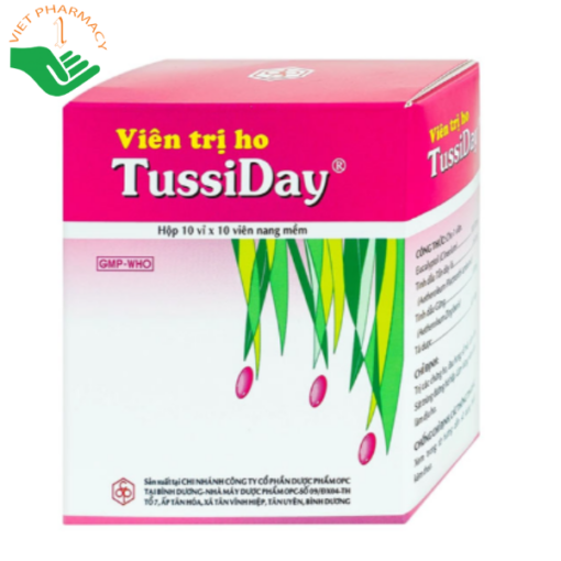 Viên trị ho Tussiday OPC điều trị đau họng, sổ mũi, cảm cúm