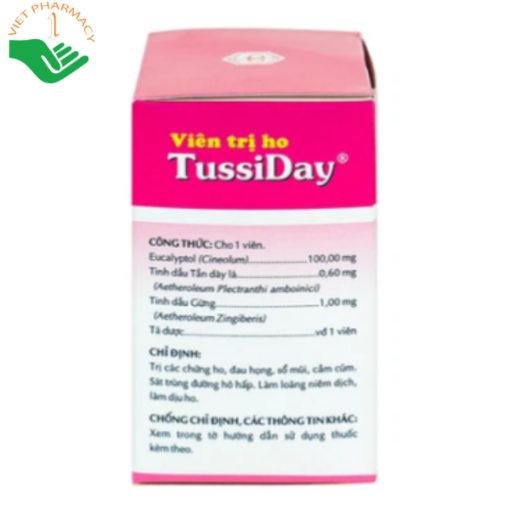 Viên trị ho Tussiday OPC điều trị đau họng, sổ mũi, cảm cúm