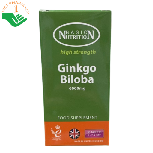 Viên uống Basic Nutrition Ginkgo Biloba 6000mg