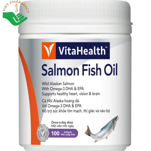 Viên uống bổ mắt, ngừa xơ vữa động mạch VitaHealth Salmon Fish Oil