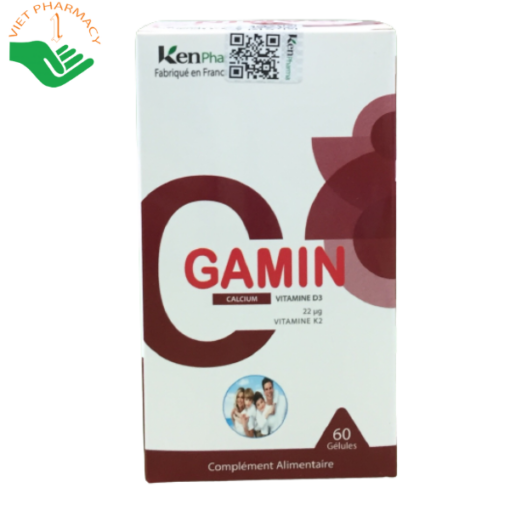 Viên uống bổ sung Canxi Gamin Calcium Kenpharm 60 Viên