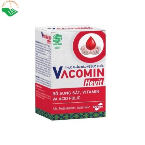 Viên uống bổ sung sắt, vitamin và acid folic Vacomin Hevit