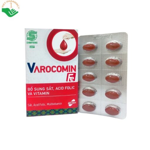 Viên uống bổ sung sắt, vitamin và acid folic Vacomin Hevit