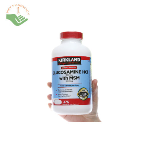 Kirkland Glucosamine HCL 1500mg With MSM 1500mg Hộp 375 Viên