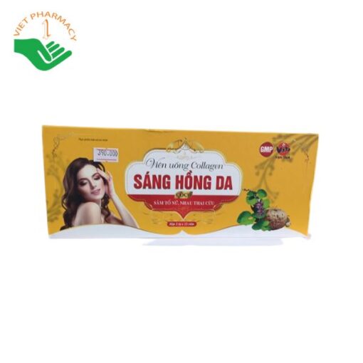 Viên uống Collagen Sáng Hồng Da- Sâm tố nữ nhau thai cừu