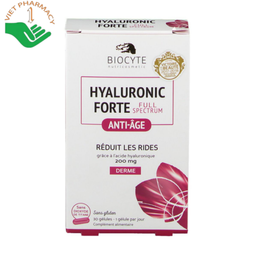 Viên uống cung cấp độ ẩm da Biocyte Hyaluronic Forte Full Spectrum