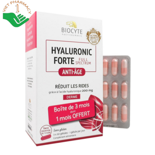 Viên uống cung cấp độ ẩm da Biocyte Hyaluronic Forte Full Spectrum