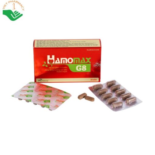 Viên uống Hamomax G8 - Hỗ trợ điều trị mỡ máu, gan nhiễm mỡ, huyết áp cao