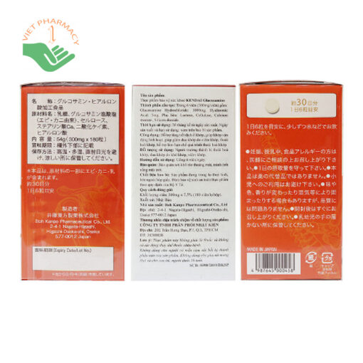 Viên uống hạn chế thoái hóa khớp Kendai Glucosamine Hyaluronic Acid