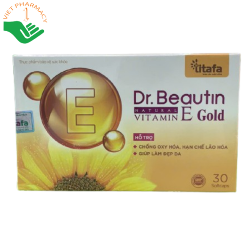 Viên uống hỗ trợ chống lão hóa da Dr.Beautin-Natural Vitamin E + C