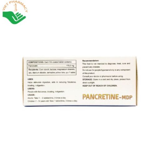 Viên uống hỗ trợ tiêu hóa Pancretin- MDP