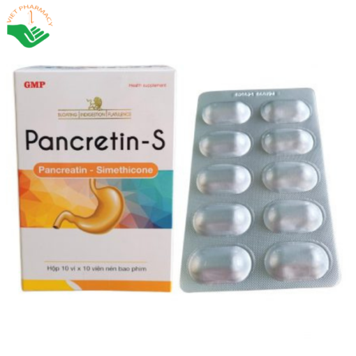 Viên uống Pancretin-S hỗ trợ giảm đầy bụng, khó tiêu