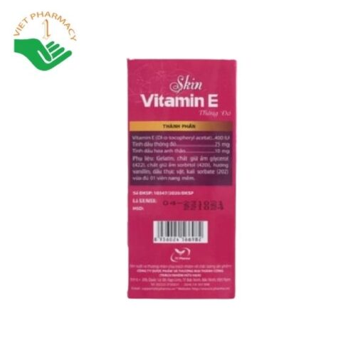 Viên uống Skin Vitamin E Thông Đỏ