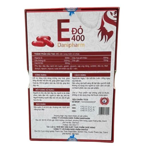 Vitamin E ĐỎ 400 Danipharm