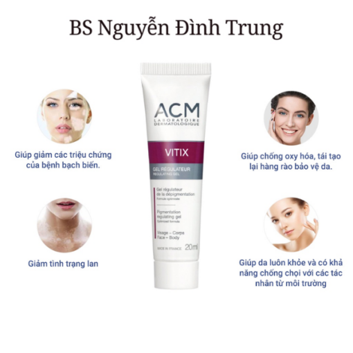 Gel giúp ngăn ngừa bạch biến ACM Vitix Regulating Gel