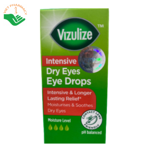 Dung dịch nhỏ mắt Vizulize Intensive Dry Eyes Eye Drops Intensive & Longer Lasting Relief