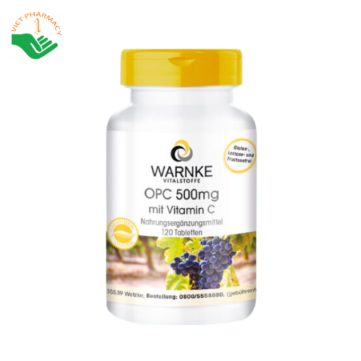 Viên uống Warnke OPC 500mg mit Vtiamin C Chống Oxy Hóa, trẻ hóa da