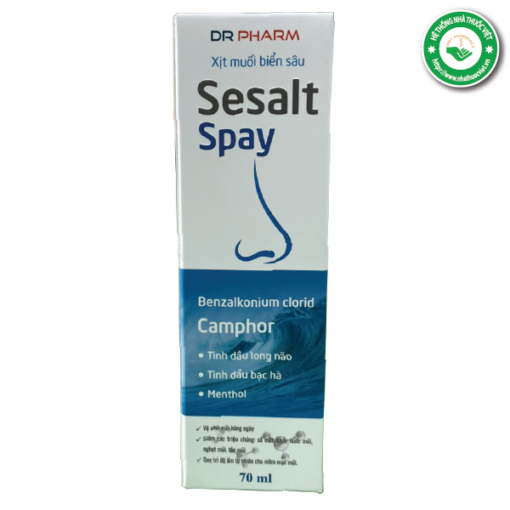 Xịt mũi muối biển sâu Sesalt Spay (Hộp 1 chai 70ml)