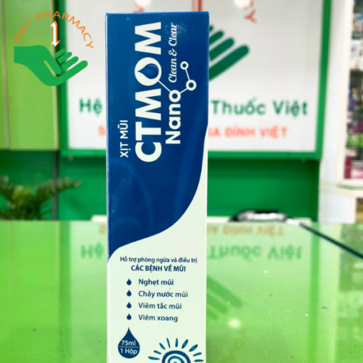 Xịt mũi CTMOM Nano Clean & Clear giảm nghẹt mũi, viêm mũi xoang