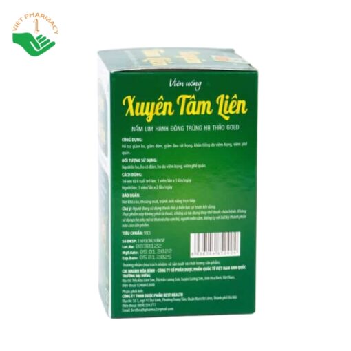 Xuyên Tâm Liên Nấm Lim Xanh Đông Trùng Hạ Thảo Gold